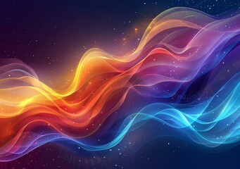 Poster - Abstract Colorful Flowing Lines Background Design