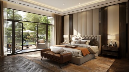 Wall Mural - Luxury Modern Bedroom Interior Design