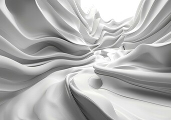 Abstract White Flowing Architecture Background