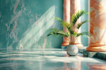 Poster - Elegant Indoor Tropical Plant Setting