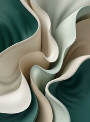 Poster - 3D rendering of abstract organic forms