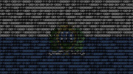 Binary code on flag of San Marino. Program source code or Hacker concept on San Marino flag. San Marino digital technology security, hacking or programming