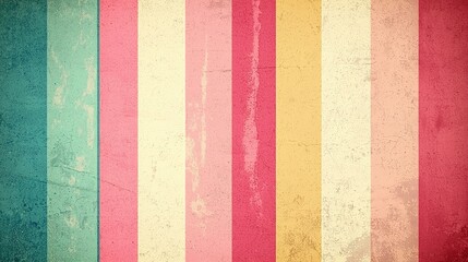 A colorful, textured striped background featuring pastel and vibrant hues in a vintage style.