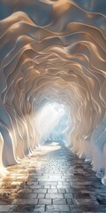 Poster - Abstract Futuristic Tunnel Pathway