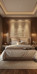 Wall Mural - Luxury Bedroom Interior Design Illustration