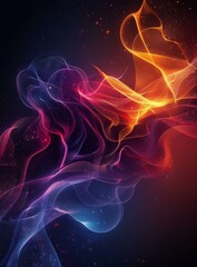 Poster - Abstract Colorful Flowing Lines Illustration