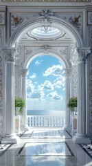 Poster - Grand Palace Archway with Ocean View