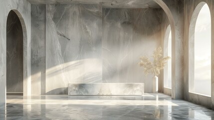 Poster - Modern Minimalist Marble Interior Design