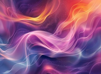 Canvas Print - Abstract Colorful Flowing Lines Background Design