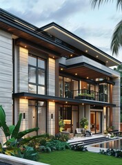 Wall Mural - Modern Luxury House Exterior Design