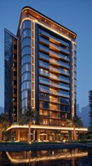 Wall Mural - Modern Architectural Design of a Luxurious High-Rise Building