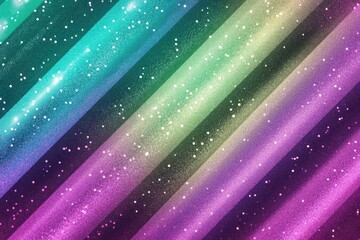 Wall Mural - vibrant y2k-inspired glitter texture with multicolored gradient stripes