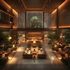 Sticker - Modern Luxurious Hotel Lobby Design