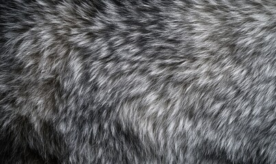 the fur is grey and has a lot of texture
