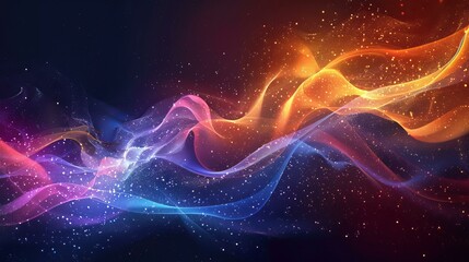 Poster - Abstract Colorful Flowing Lines Background Design