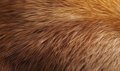 The fur of a brown animal is shown in detail, with the texture