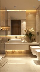 Canvas Print - Modern Luxury Bathroom Design Interior