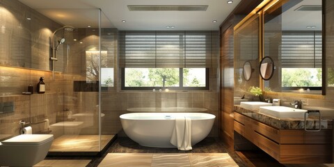 Sticker - Modern Luxury Bathroom Design with Elegant Fixtures