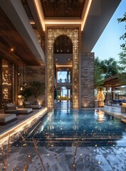 Poster - Luxurious Modern Architectural Swimming Pool Design