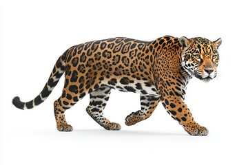 Clipart of a jaguar isolated on a transparent background, followed by a leopard and wildcat