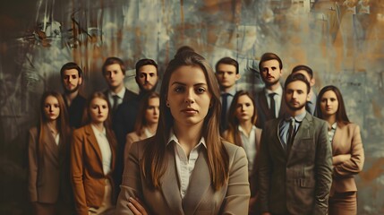 Portrait of beautiful female business manager standing