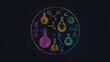 © ImageKing - A simple, circular design illustrating chemistry concepts, perfect for education and science materials.