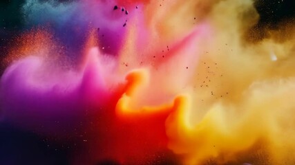 Wall Mural - Colorful clouds of dust and gas swirl in space
