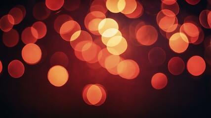 Wall Mural - Abstract red themed light electric bokeh background