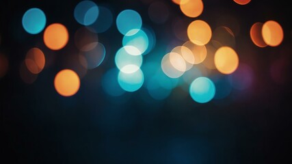 Wall Mural - Abstract black themed light electric bokeh background