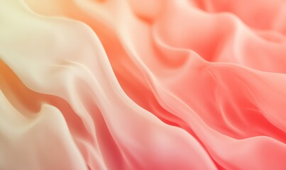 Wall Mural - Gradient from soft peach to warm coral, with a smooth, radiant texture that feels fresh and inviting, perfect for spring and summer themes