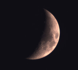 Wall Mural - waxing crescent moon at 32.2% illumination