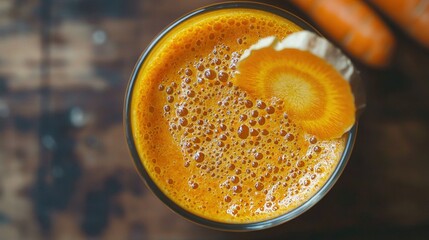 Poster -   Close-up of a glass with carrots on both sides