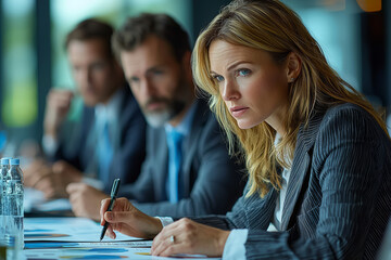 Poster - Stock market analysts discussing quarterly earnings reports and their impact on stock prices, providing insights into corporate health. Concept of business analysis.