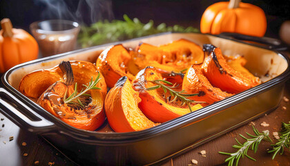 Oven-roasted pumpkin