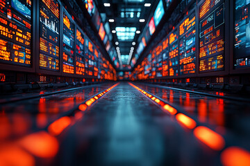 Poster - A financial news channel reporting on stock market trends, providing viewers with up-to-date information on global markets. Concept of media.