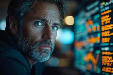 Poster - A financial advisor helping clients navigate complex stock market strategies, guiding them toward informed decisions. Concept of consultancy.