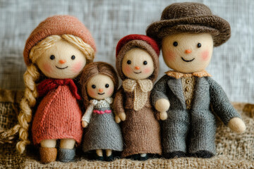 Wall Mural - traditional doll family childhood motherhood fatherhood 