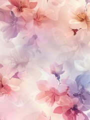 Sticker - Delicate floral patterns in soft pastels blend harmoniously, evoking a tranquil and inviting atmosphere perfect for spring decor. Generative AI