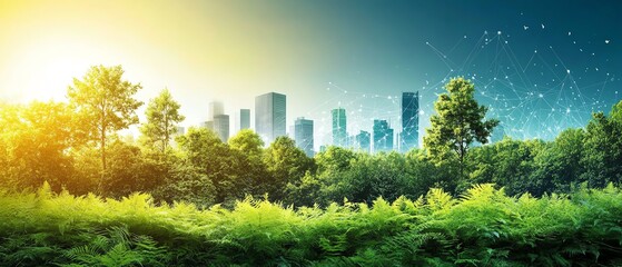 Aufkleber - A modern interface displaying sustainability analytics and ESG reporting tools for green business planning, emphasizing datadriven insights for corporate responsibility