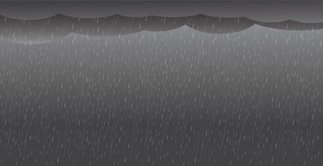 Wall Mural - heavy rain in dark sky
