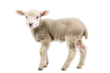 baby sheep isolated on white background