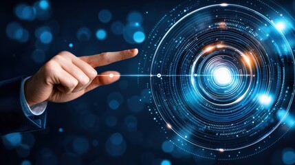 Poster - Futuristic Interface with Touch Interaction