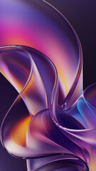 abstract wavy design with colorful light effects, generative ai
