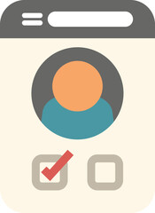 Poster - mobile phone is showing a customer choosing the best candidate, approving a hiring decision