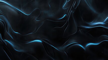 Poster - dark grey black abstract background with blue glowing lines design for social media post, business, 