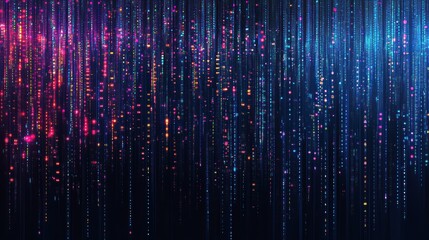 Poster - minimalist technology background with abstract digital code design.