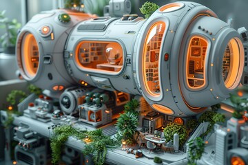 Poster - futuristic ai-driven design tool models prototypes user input technology free space v text job id