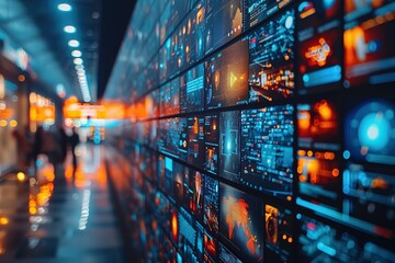 Poster - high-tech ai-driven news platform delivers content breaking technology updates space free