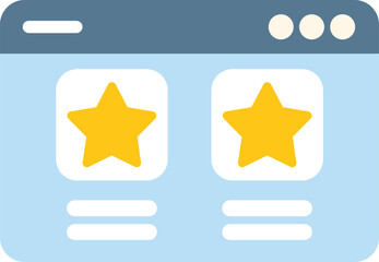 Poster - Website page is showing a customer feedback section with a star rating system