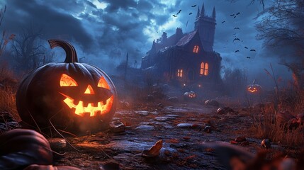 This is an holloween 3D illustration mostly suitable as wallpaper for your desktop and for your home.